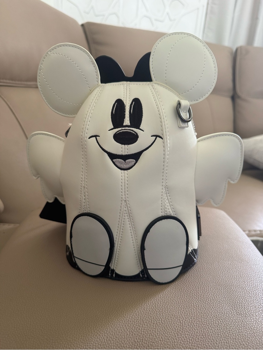 Loungefly Disney Mickey & Minnie Ghost Glow Figural Crossbody Bag